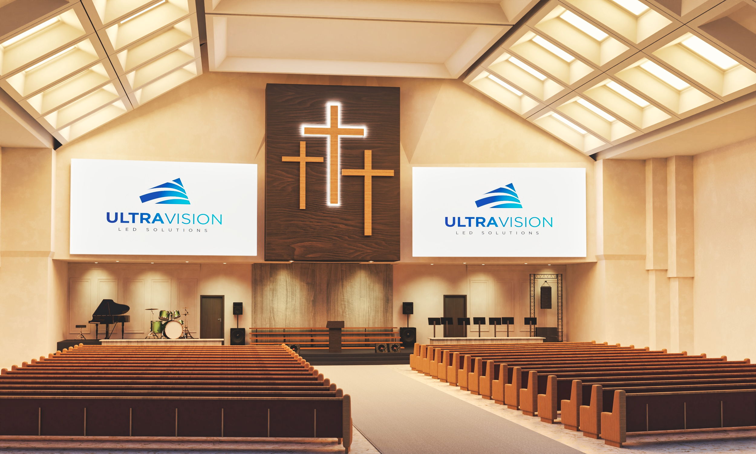 8 Ideas To Create A Visually Stunning Church Stage Design – Ultravision ...