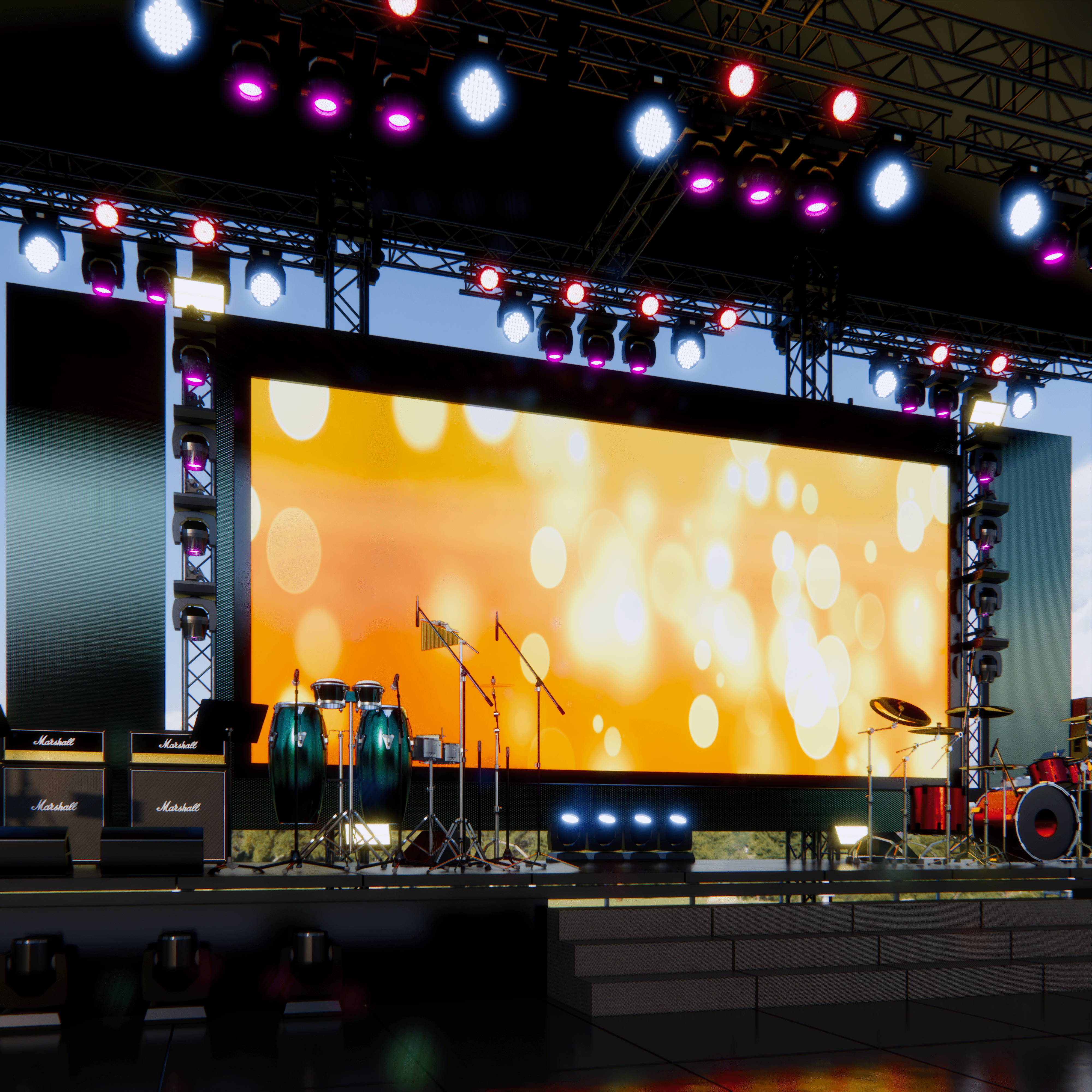 led screen concert